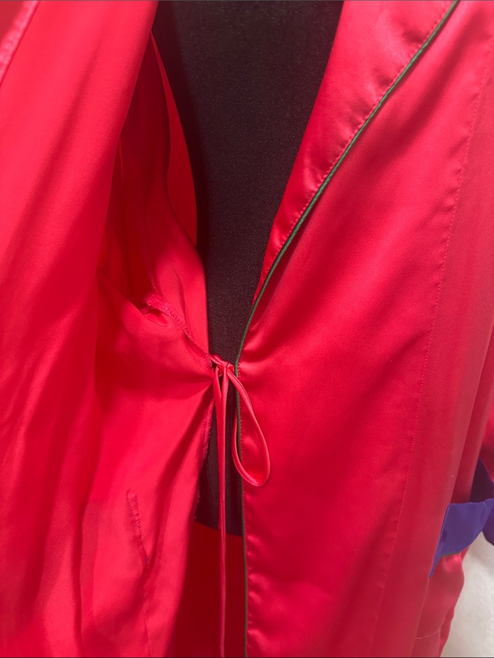 Victoria's Secret Gild Label Pink Satin Robe with Purple Trim M/L - Picture 10 of 15